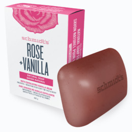 Rose + Vanille Pain de savon Emballage