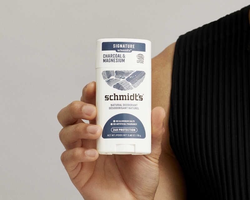 Schmidt's natural deodorant with 100% natural origin ingredients