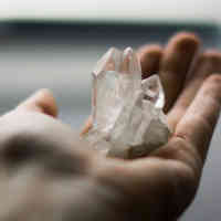 gemstones crystals in hand